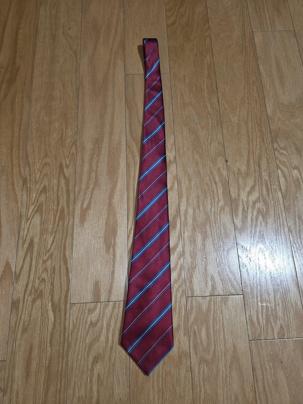 Christian Dior Monsieur Silk Tie Red Blue Striped.